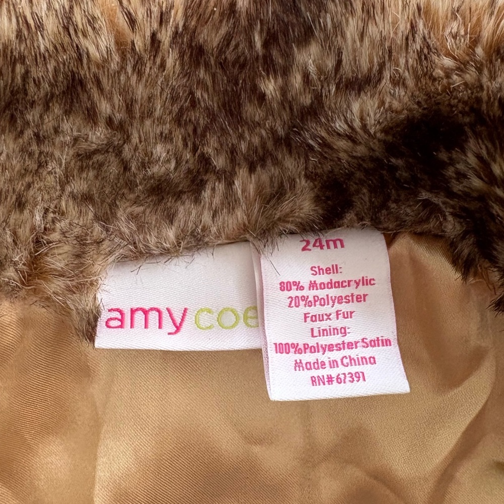 Amy Coe Toddler Girl’s Faux Fur Jacket - Picture 3 of 6